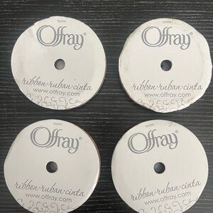 Offray Ribbon, Single Face Satin Ribbon, Antique , 3/8" x 18 feet, Polyester